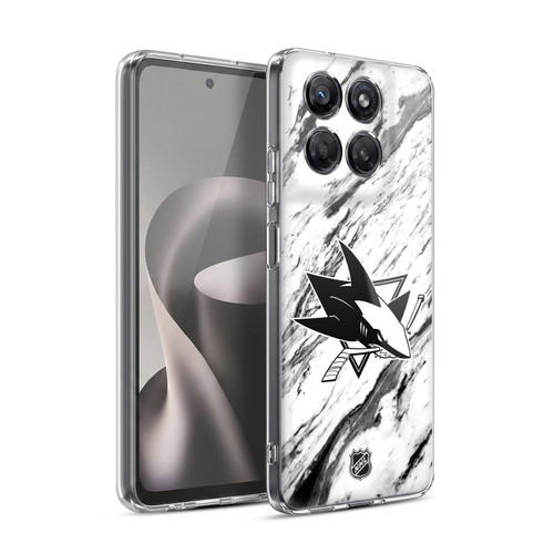 NHL San Jose Sharks Marble Soft Gel Case for Motorola Moto G37 Power