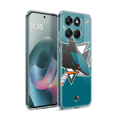 NHL San Jose Sharks Oversized Soft Gel Case for Motorola Moto G77