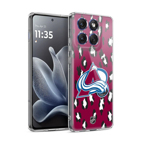 NHL Colorado Avalanche Leopard Pattern Soft Gel Case for Motorola Edge 70