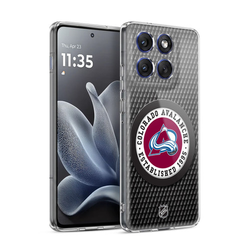 NHL Colorado Avalanche Puck Texture Soft Gel Case for Motorola Edge 70