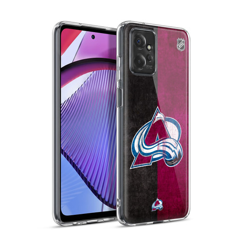 NHL Colorado Avalanche Half Distressed Soft Gel Case for Motorola Moto G Power (2023)