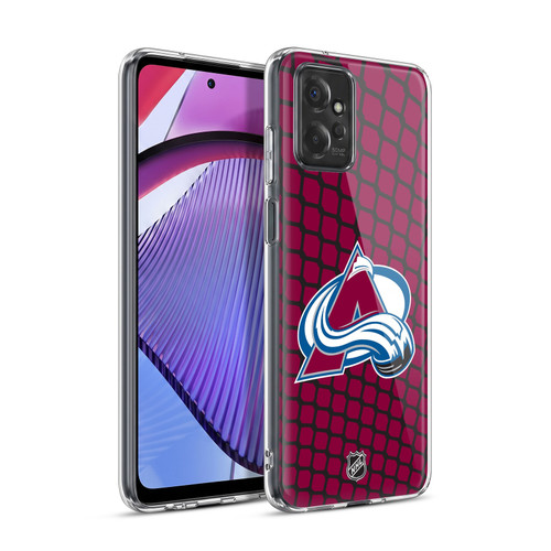 NHL Colorado Avalanche Net Pattern Soft Gel Case for Motorola Moto G Power (2023)