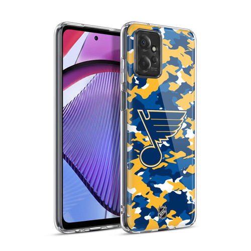 NHL St Louis Blues Camouflage Soft Gel Case for Motorola Moto G Power (2023)