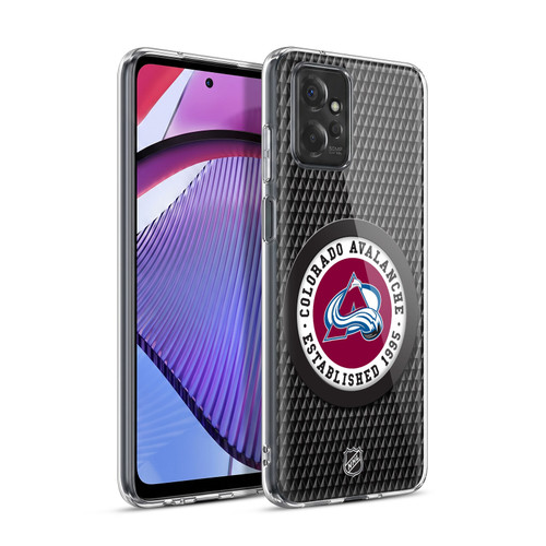 NHL Colorado Avalanche Puck Texture Soft Gel Case for Motorola Moto G Power (2023)