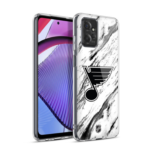 NHL St Louis Blues Marble Soft Gel Case for Motorola Moto G Power (2023)