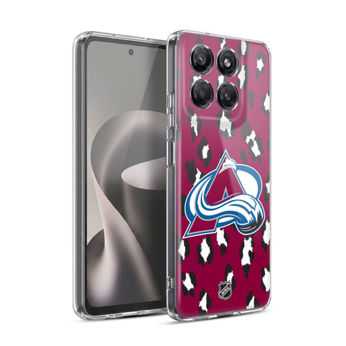 NHL Colorado Avalanche Leopard Pattern Soft Gel Case for Motorola Moto G37 Power