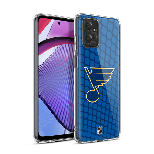 NHL St Louis Blues Net Pattern Soft Gel Case for Motorola Moto G Power (2023)