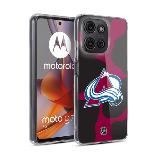 NHL Colorado Avalanche Cow Pattern Soft Gel Case for Motorola Moto G75