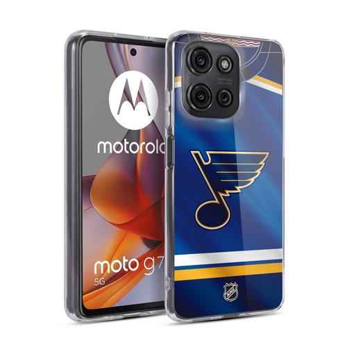NHL St Louis Blues Jersey Soft Gel Case for Motorola Moto G75