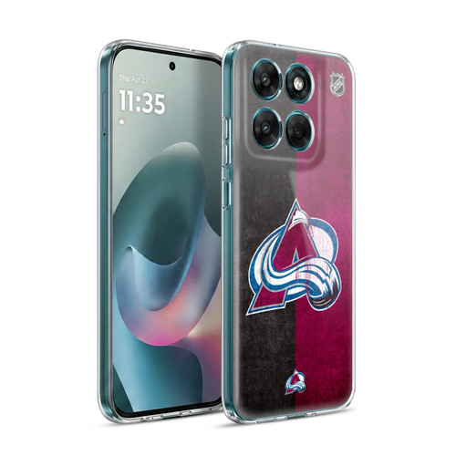 NHL Colorado Avalanche Half Distressed Soft Gel Case for Motorola Moto G77