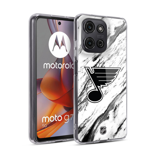 NHL St Louis Blues Marble Soft Gel Case for Motorola Moto G75
