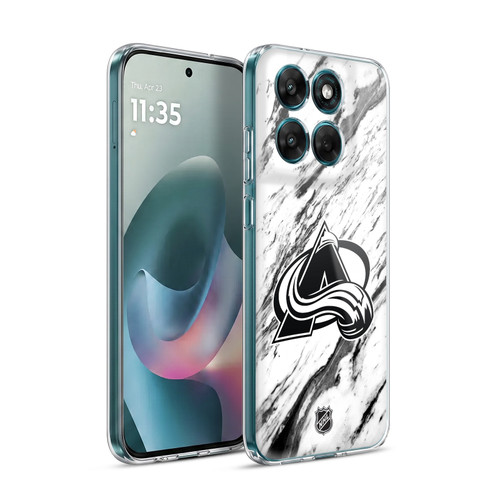 NHL Colorado Avalanche Marble Soft Gel Case for Motorola Moto G77
