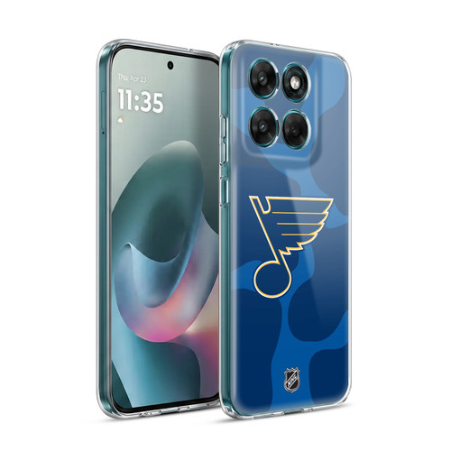NHL St Louis Blues Cow Pattern Soft Gel Case for Motorola Moto G77