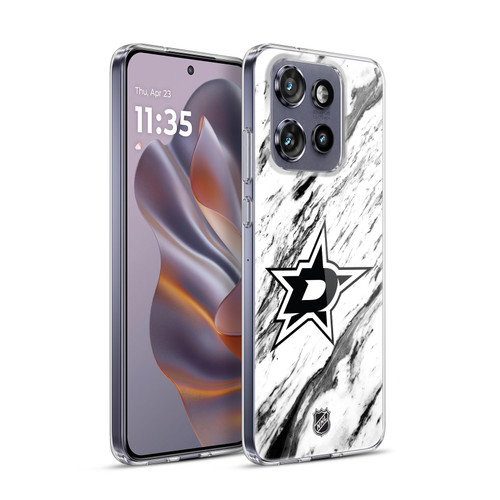 NHL Dallas Stars Marble Soft Gel Case for Motorola Edge 50 Neo