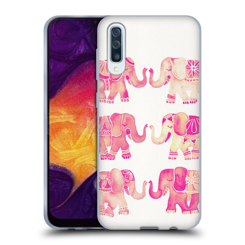 Cat Coquillette Animals 2 Pink Elephants Soft Gel Case for Samsung Galaxy A50/A30s (2019)