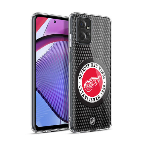 NHL Detroit Red Wings Puck Texture Soft Gel Case for Motorola Moto G Power (2023)
