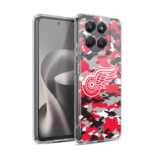 NHL Detroit Red Wings Camouflage Soft Gel Case for Motorola Moto G37 Power