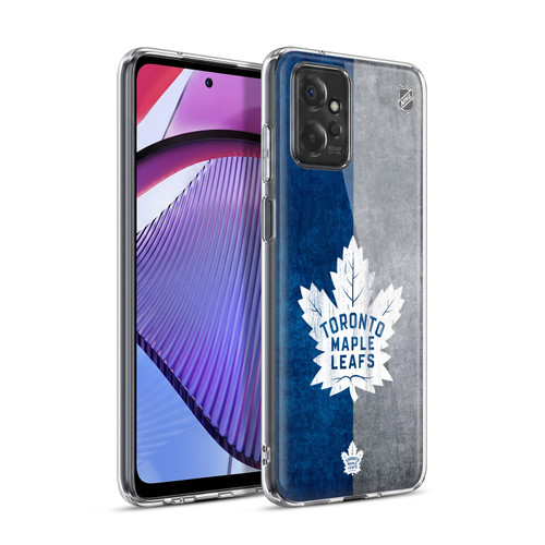 NHL Toronto Maple Leafs Half Distressed Soft Gel Case for Motorola Moto G Power (2023)