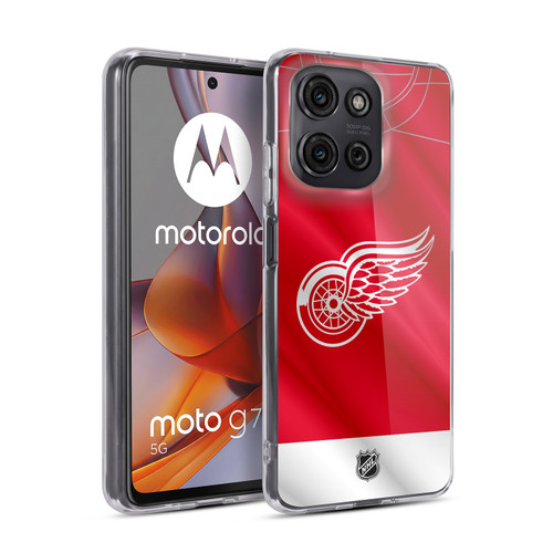 NHL Detroit Red Wings Jersey Soft Gel Case for Motorola Moto G75