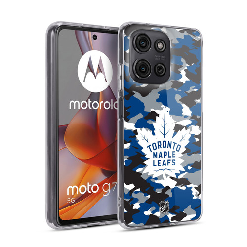 NHL Toronto Maple Leafs Camouflage Soft Gel Case for Motorola Moto G75