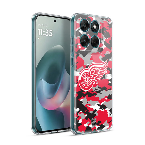 NHL Detroit Red Wings Camouflage Soft Gel Case for Motorola Moto G77