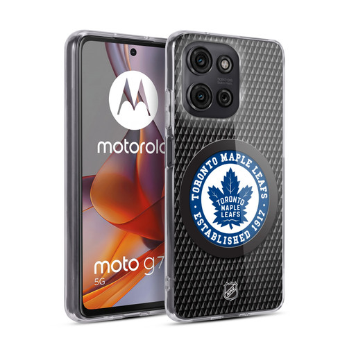 NHL Toronto Maple Leafs Puck Texture Soft Gel Case for Motorola Moto G75