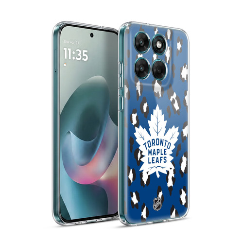NHL Toronto Maple Leafs Leopard Pattern Soft Gel Case for Motorola Moto G77
