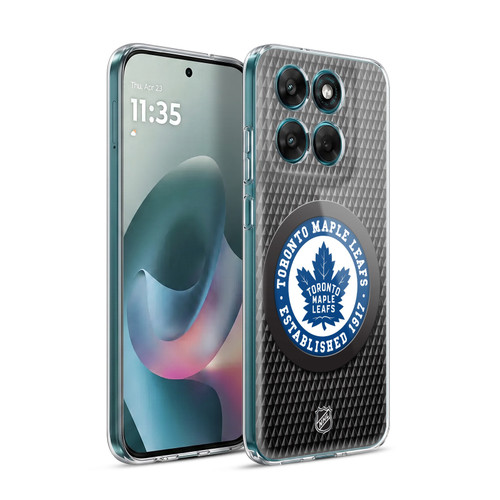NHL Toronto Maple Leafs Puck Texture Soft Gel Case for Motorola Moto G77