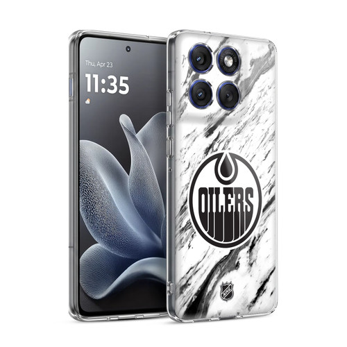 NHL Edmonton Oilers Marble Soft Gel Case for Motorola Edge 70