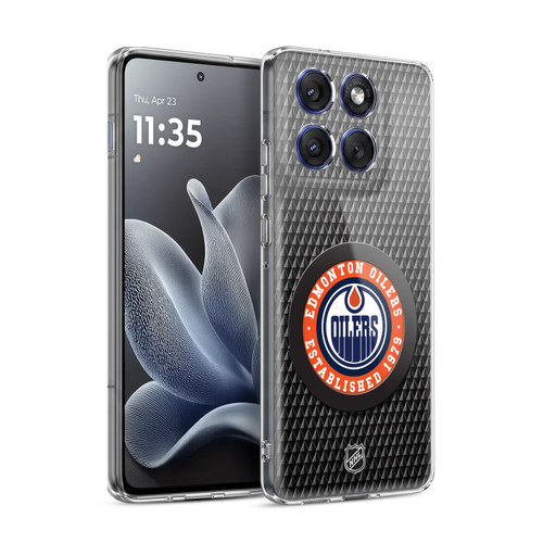 NHL Edmonton Oilers Puck Texture Soft Gel Case for Motorola Edge 70