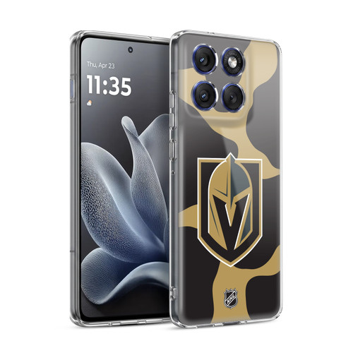 NHL Vegas Golden Knights Cow Pattern Soft Gel Case for Motorola Edge 70