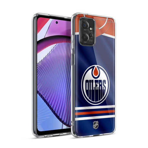 NHL Edmonton Oilers Jersey Soft Gel Case for Motorola Moto G Power (2023)