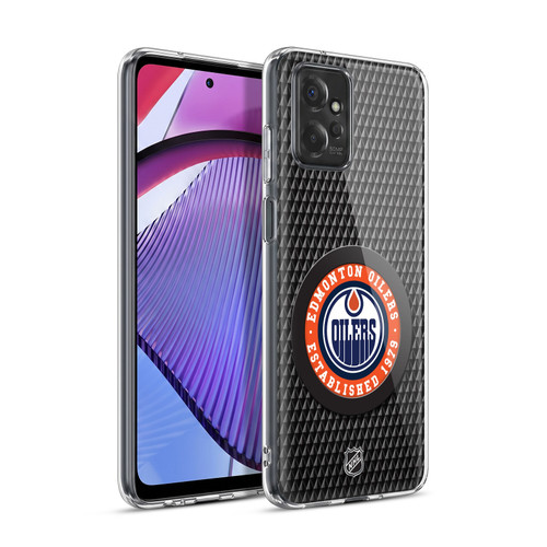 NHL Edmonton Oilers Puck Texture Soft Gel Case for Motorola Moto G Power (2023)