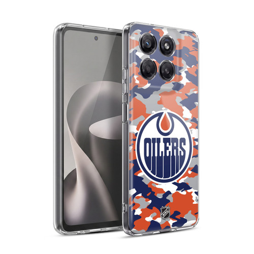 NHL Edmonton Oilers Camouflage Soft Gel Case for Motorola Moto G37 Power