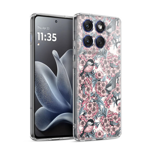 Katerina Kirilova Floral Patterns Red Hibiscus Soft Gel Case for Motorola Edge 70
