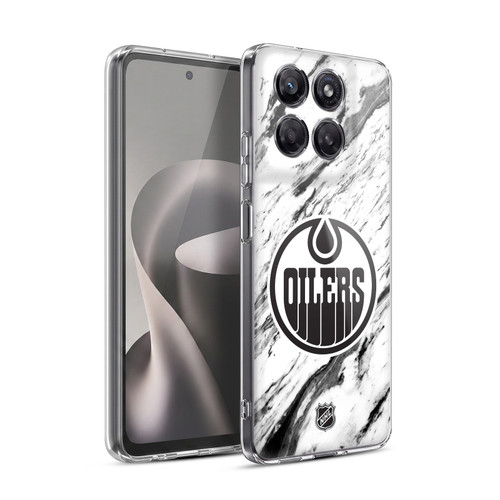 NHL Edmonton Oilers Marble Soft Gel Case for Motorola Moto G37 Power