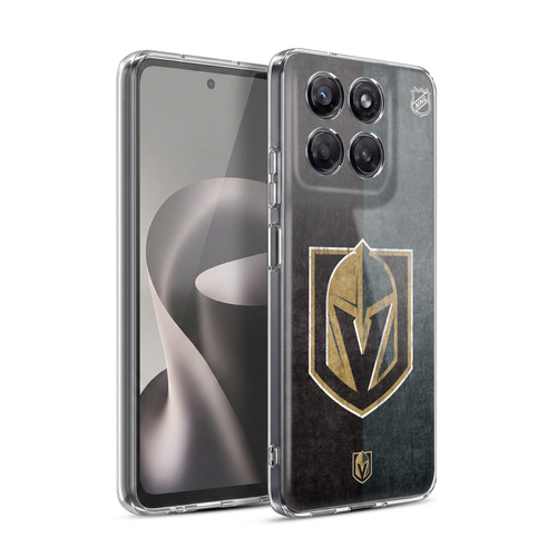 NHL Vegas Golden Knights Half Distressed Soft Gel Case for Motorola Moto G37 Power
