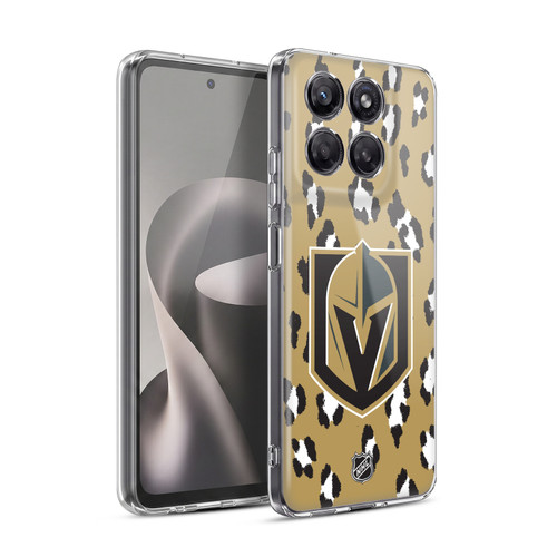 NHL Vegas Golden Knights Leopard Pattern Soft Gel Case for Motorola Moto G37 Power