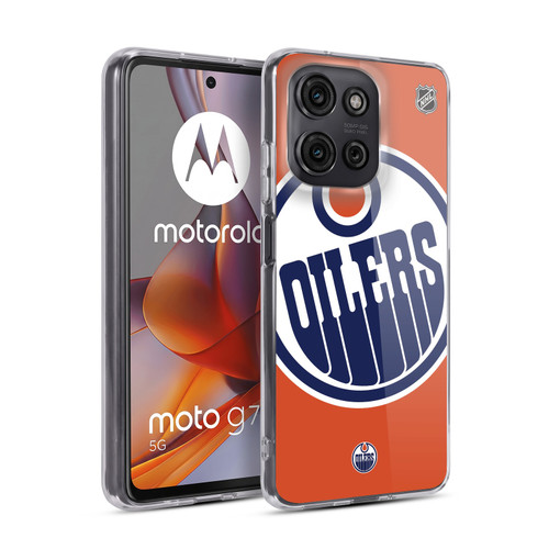 NHL Edmonton Oilers Oversized Soft Gel Case for Motorola Moto G75