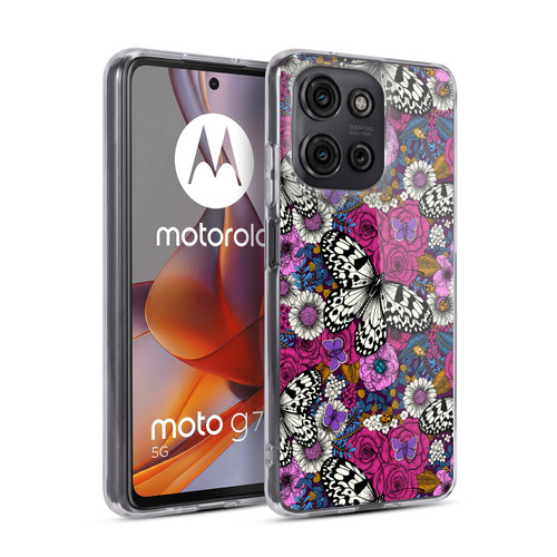 Katerina Kirilova Floral Patterns Colorful Garden Soft Gel Case for Motorola Moto G75