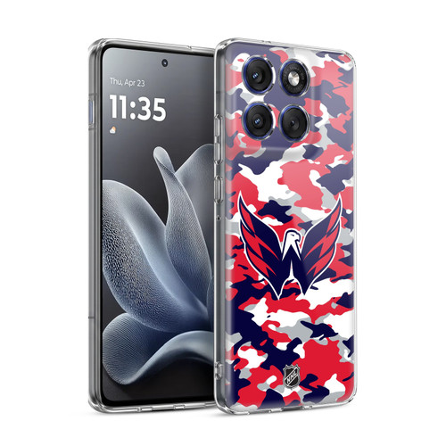 NHL Washington Capitals Camouflage Soft Gel Case for Motorola Edge 70