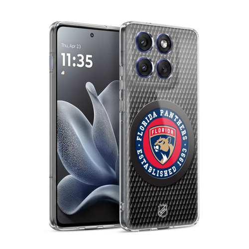 NHL Florida Panthers Puck Texture Soft Gel Case for Motorola Edge 70