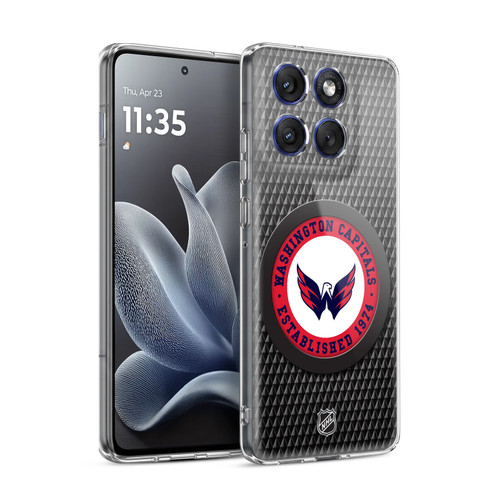 NHL Washington Capitals Puck Texture Soft Gel Case for Motorola Edge 70