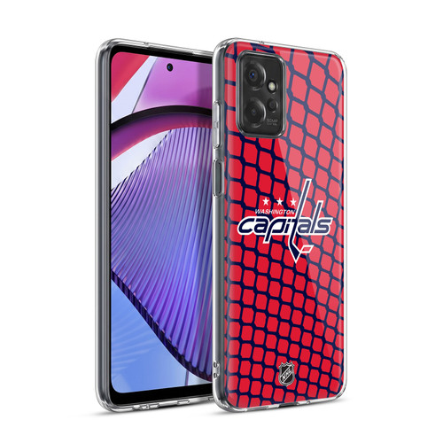 NHL Washington Capitals Net Pattern Soft Gel Case for Motorola Moto G Power (2023)