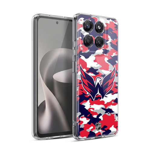 NHL Washington Capitals Camouflage Soft Gel Case for Motorola Moto G37 Power
