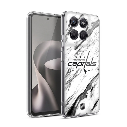 NHL Washington Capitals Marble Soft Gel Case for Motorola Moto G37 Power