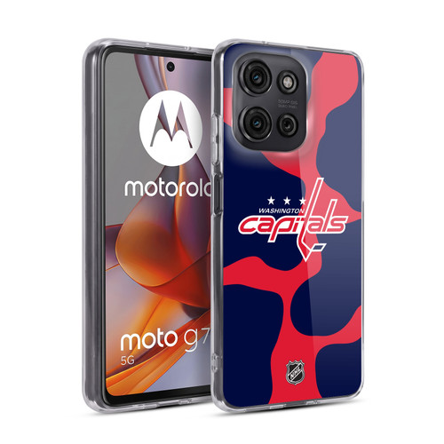 NHL Washington Capitals Cow Pattern Soft Gel Case for Motorola Moto G75