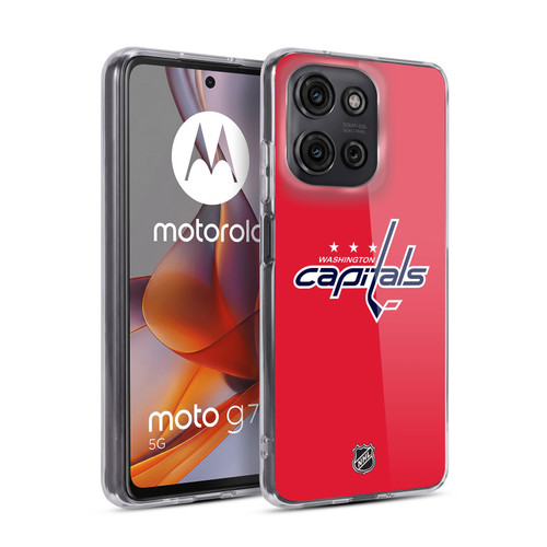 NHL Washington Capitals Plain Soft Gel Case for Motorola Moto G75