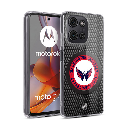 NHL Washington Capitals Puck Texture Soft Gel Case for Motorola Moto G75