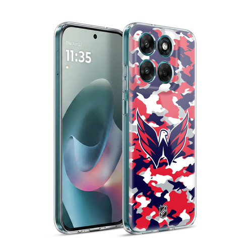 NHL Washington Capitals Camouflage Soft Gel Case for Motorola Moto G77